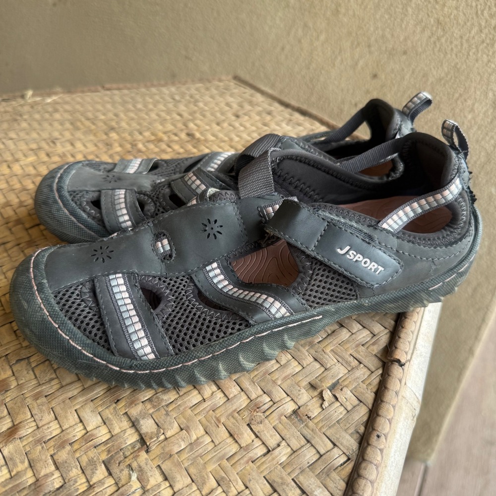 J Sport Regatta Sandal Women 7.5 Gray Pink Water Ready Hiking All-Terra Peeling